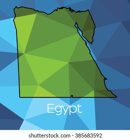 A Map of the country of Egypt