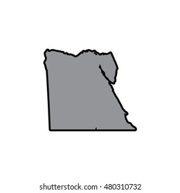 A Map of the country of Egypt