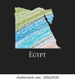 A Map of the country of Egypt
