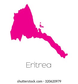 A Map of the country of Eritrea
