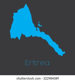 A Map of the country of Eritrea