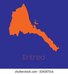 A Map of the country of Eritrea