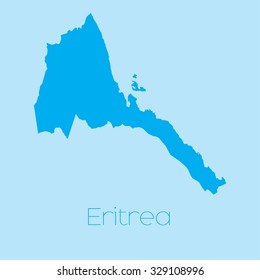 A Map of the country of Eritrea