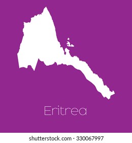 A Map of the country of Eritrea