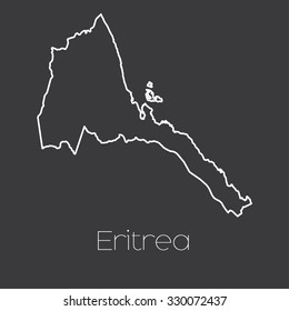 A Map of the country of Eritrea