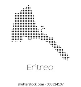 A Map of the country of Eritrea