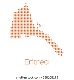 A Map of the country of Eritrea