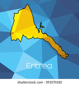 A Map of the country of Eritrea