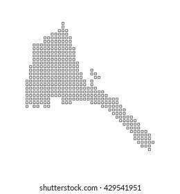 A Map of the country of Eritrea