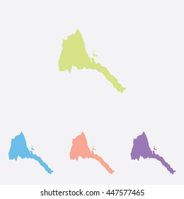 A Map of the country of Eritrea