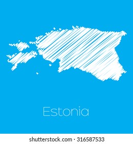 A Map of the country of Estonia