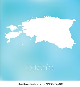A Map of the country of Estonia