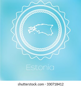 A Map of the country of Estonia