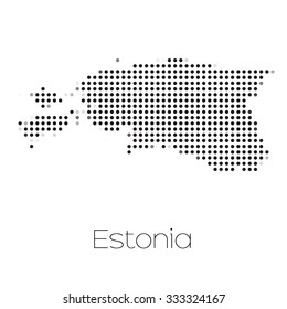 A Map of the country of Estonia