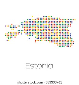 A Map of the country of Estonia