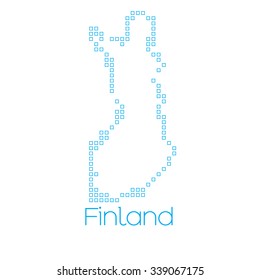 A Map of the country of Finland