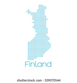 A Map of the country of Finland
