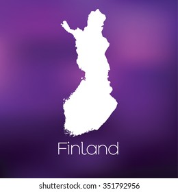 A Map of the country of Finland