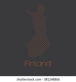 A Map of the country of Finland