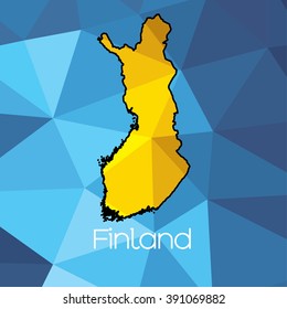 A Map of the country of Finland