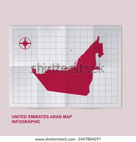 map country in folded grid paper