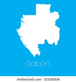A Map of the country of Gabon