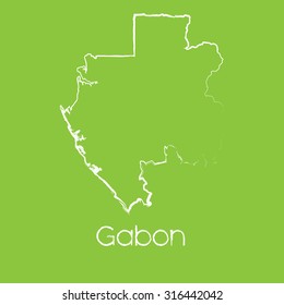 A Map of the country of Gabon