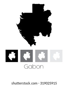 A Map of the country of Gabon