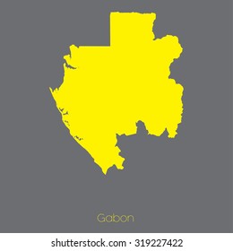 A Map of the country of Gabon
