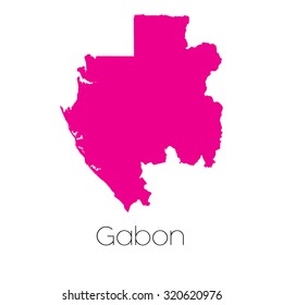 A Map of the country of Gabon