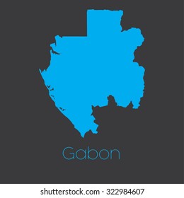 A Map of the country of Gabon