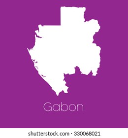 A Map of the country of Gabon