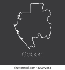 A Map of the country of Gabon