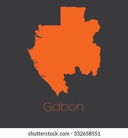 A Map of the country of Gabon