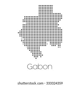 A Map of the country of Gabon