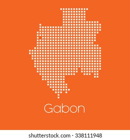 A Map of the country of Gabon