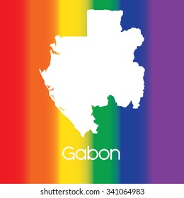 A Map of the country of Gabon