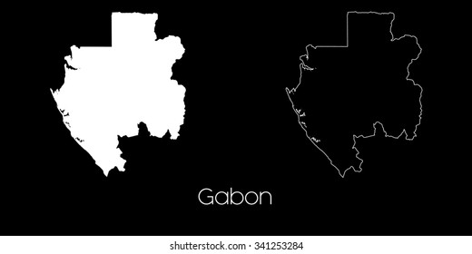 A Map of the country of Gabon