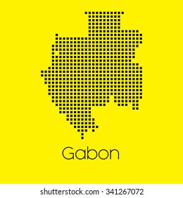 A Map of the country of Gabon