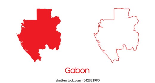 A Map of the country of Gabon