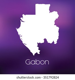 A Map of the country of Gabon
