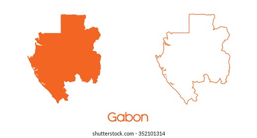 A Map of the country of Gabon