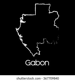 A Map of the country of Gabon
