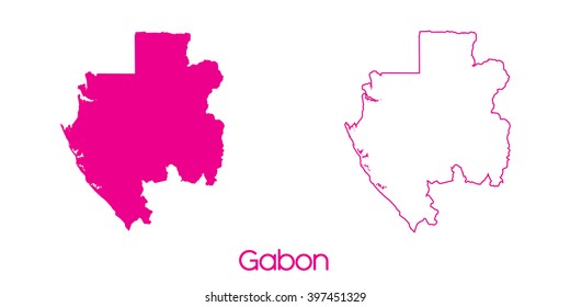 A Map of the country of Gabon