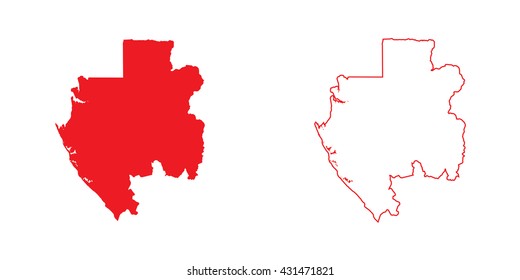 A Map of the country of Gabon
