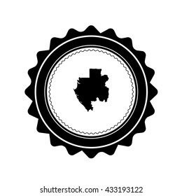 A Map of the country of Gabon
