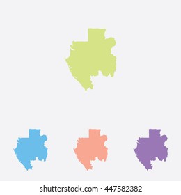A Map of the country of Gabon