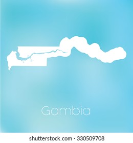 A Map of the country of Gambia