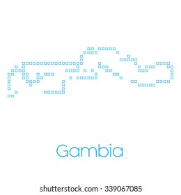 A Map of the country of Gambia