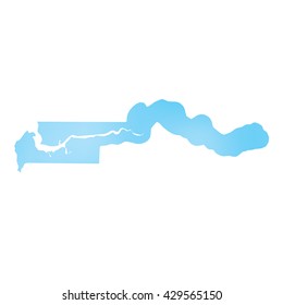 A Map of the country of Gambia
